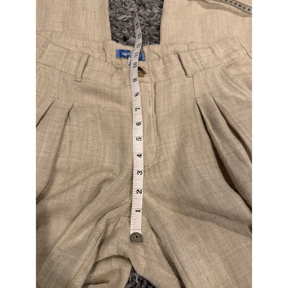 Urban Outfitters Womens Pleated Linen Blend Pants Size 12 Beige - Picture 8 of 12